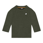 K-WAY shirt girocollo tinta unita con logo Verde per Neonato K6123WWXXX VERDE K-WAY 