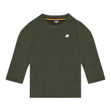 K-WAY shirt girocollo tinta unita con logo Verde per Neonato K6123WWXXX VERDE K-WAY 
