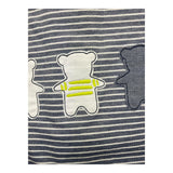 Lalalu' Coperta Bicolore con Fantasia A Righe Blu per Neonato