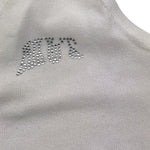 Met Top Tinta Unita con Brillantini per Bambina ME264 BIANCO MET 