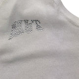 Met Top Tinta Unita con Brillantini per Bambina ME264 BIANCO MET 