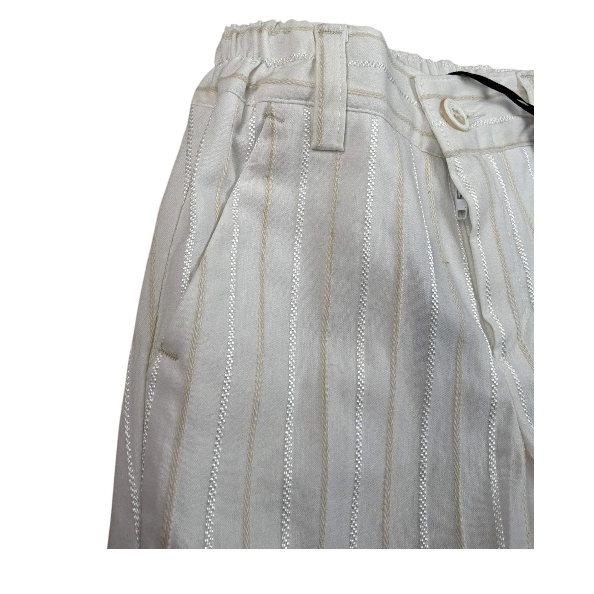 Emanuel Pris Pantalone Tinta Unita con Elastico In Vita per Bambino EPT6200N PANNA EMANUEL PRIS 