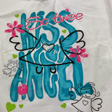 So Twee By Miss Grant T-Shirt Girocollo Tinta Unita con Brillantini per Bambina ST0069 BIANCO SO TWEE BY MISS GRANT 