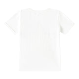 Stella Mccartney T-Shirt Girocollo Tinta Unita con Stampa Stelle per Bambina TW8B51 BIANCO STELLA McCARTNEY 