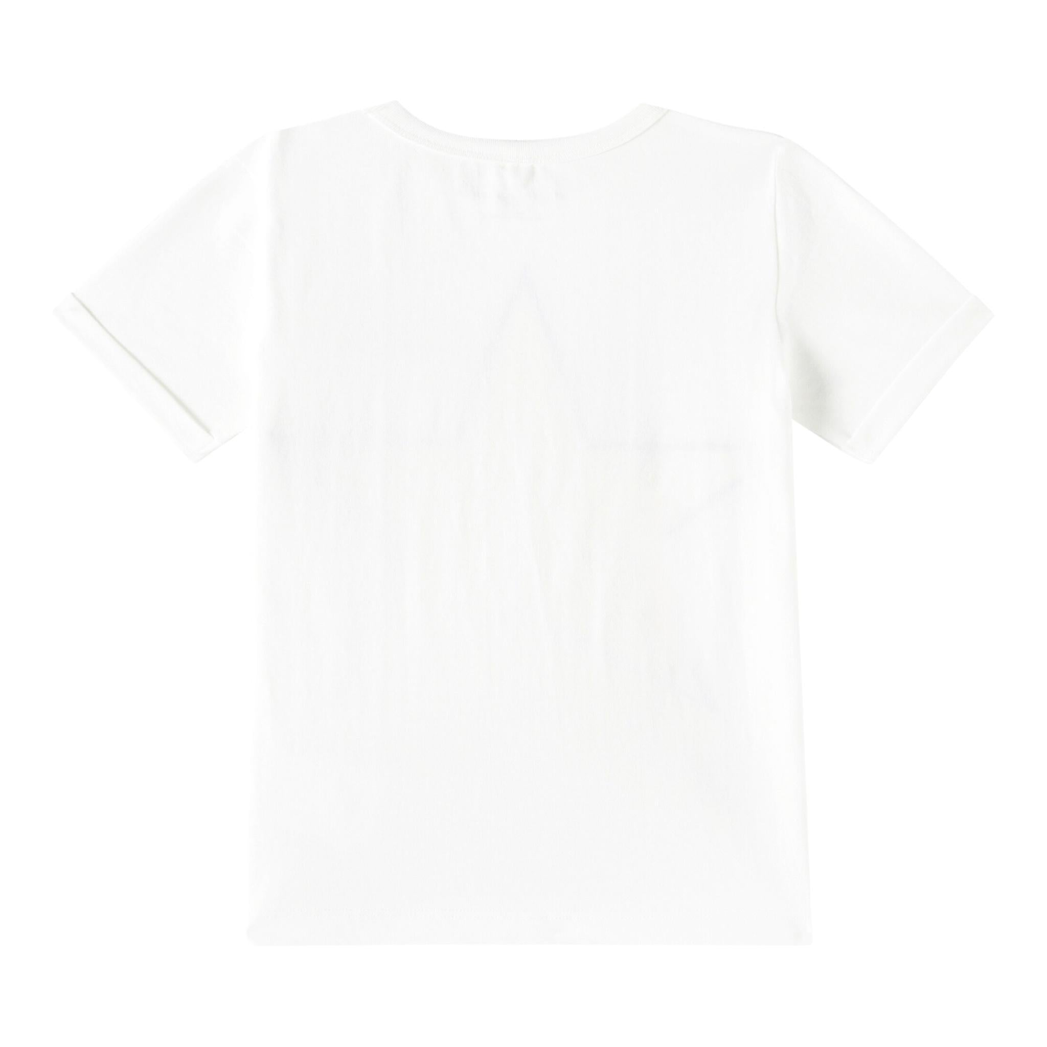 Stella Mccartney T-Shirt Girocollo Tinta Unita con Stampa Stelle per Bambina TW8B51 BIANCO STELLA McCARTNEY 