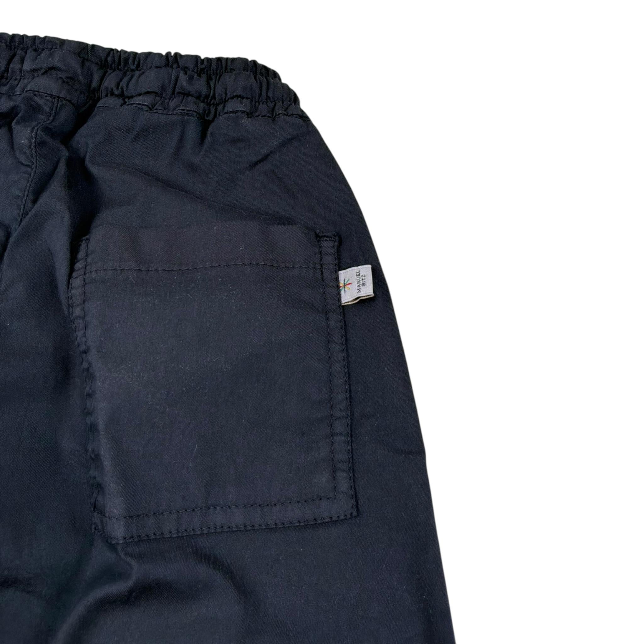Manuel Ritz Pantalone Tinta Unit con Elastico In Vita Blu per Bambino MR3018J BLU MANUEL RITZ 