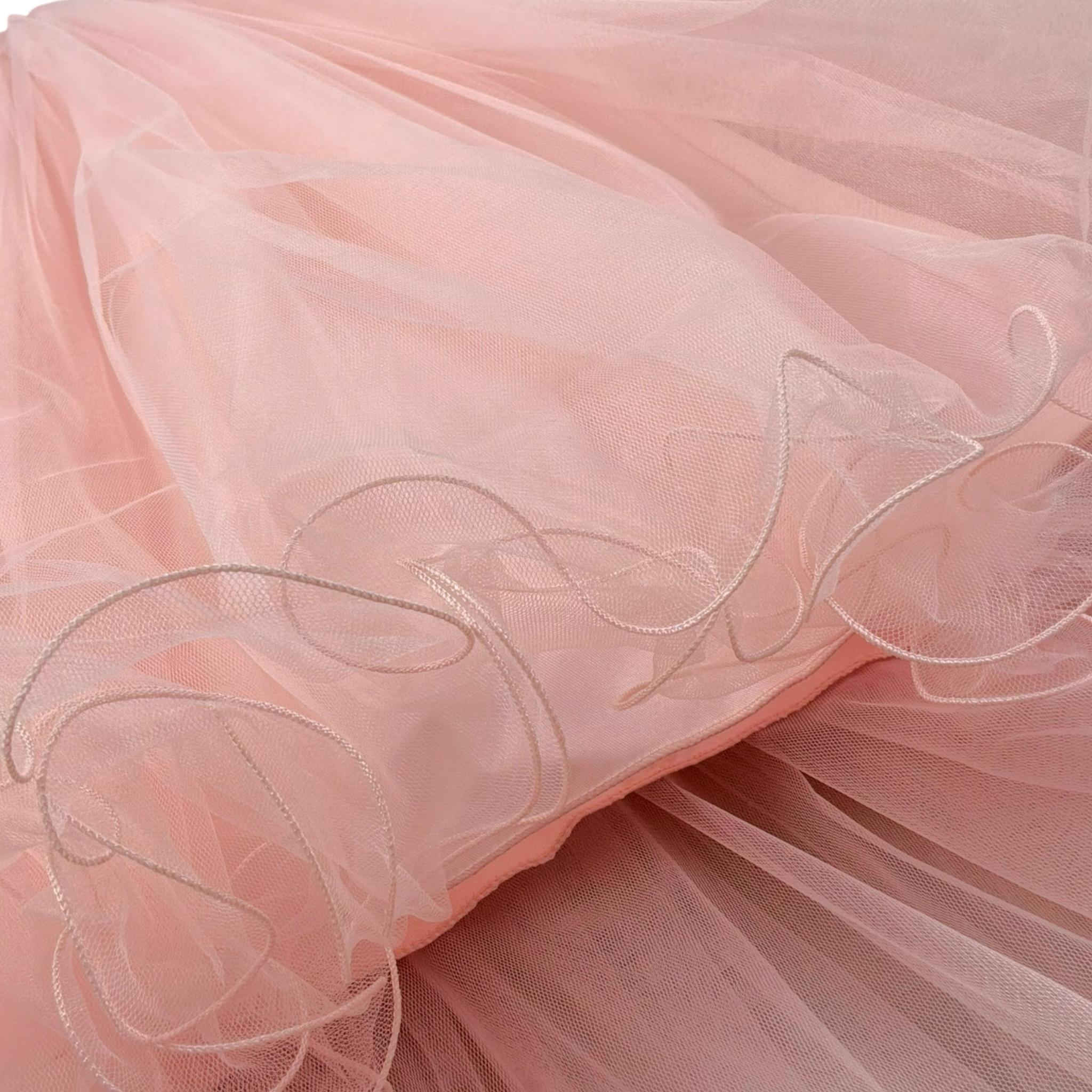 Bella Brilli Abito Cerimonia Tinta Unira Giromanica per Bambina BB902537 ROSA BELLA BRILLI 