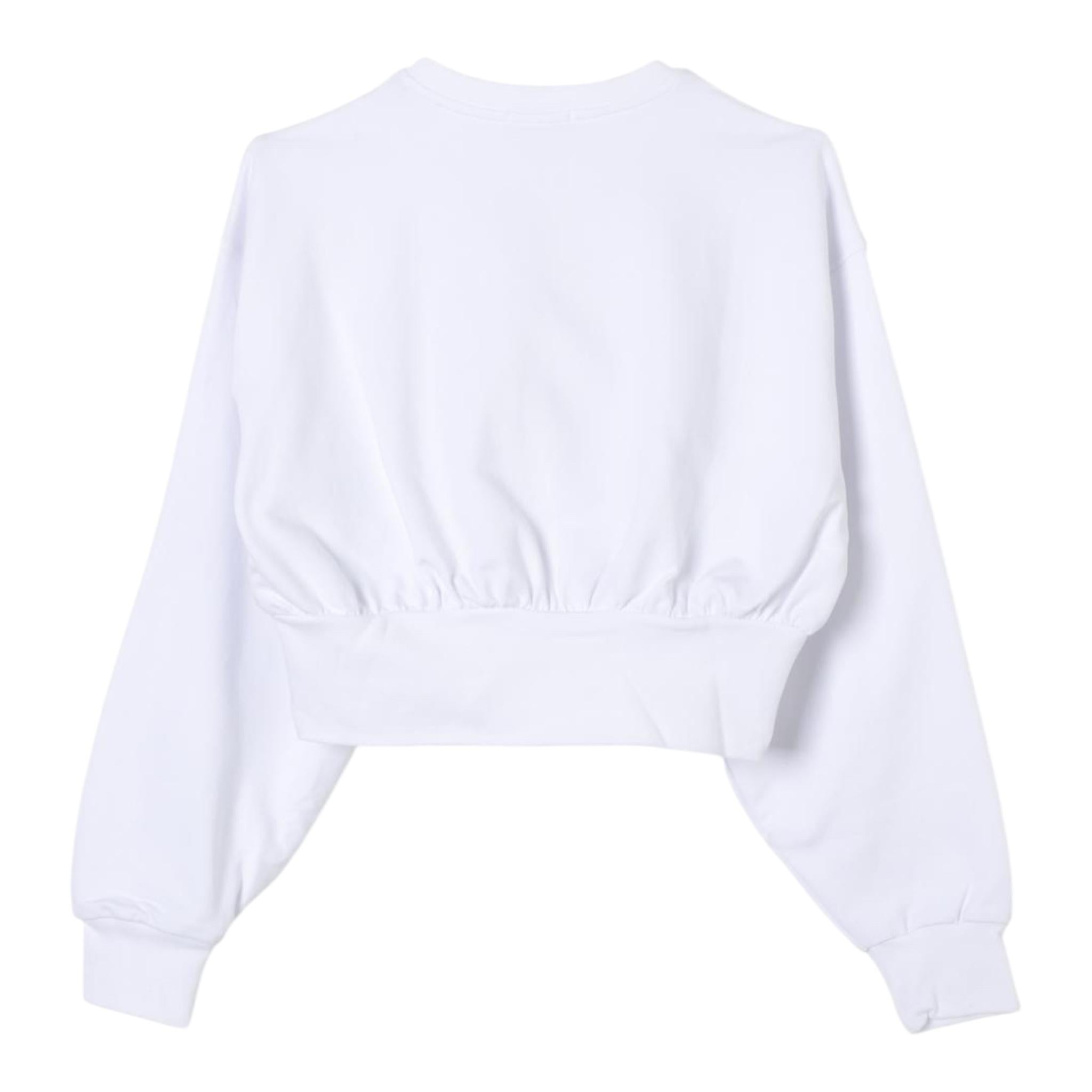 PINKO felpa tinta unita girocollo con applicazioni Bianco per Bambina F4PIJGSW035 BIANCO PINKO 