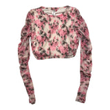 Liu Jo Langarmshirt mit Blumenmuster in Rosa für Mädchen