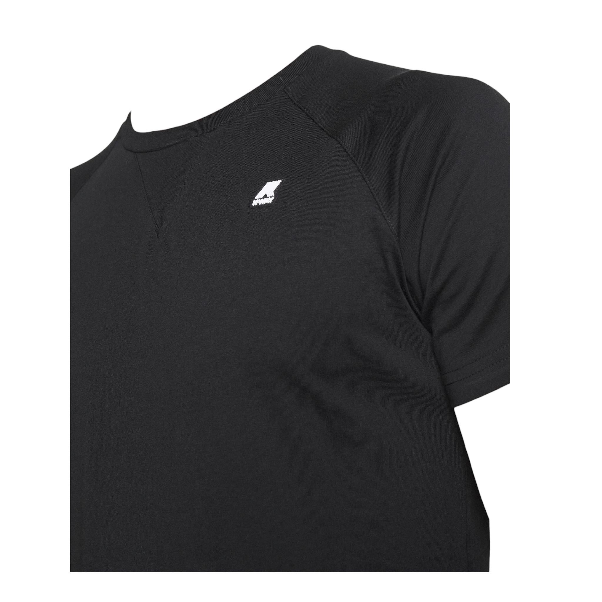 K-Way T-Shirt Girocollo Tinta Unita con Stampa per Bambino K0074Q0 NERO K-WAY 