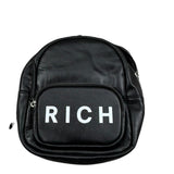 John Richmond Zaino Tinta Unita con Logo per Bambino RXP26001ZA NERO JOHN RICHMOND 