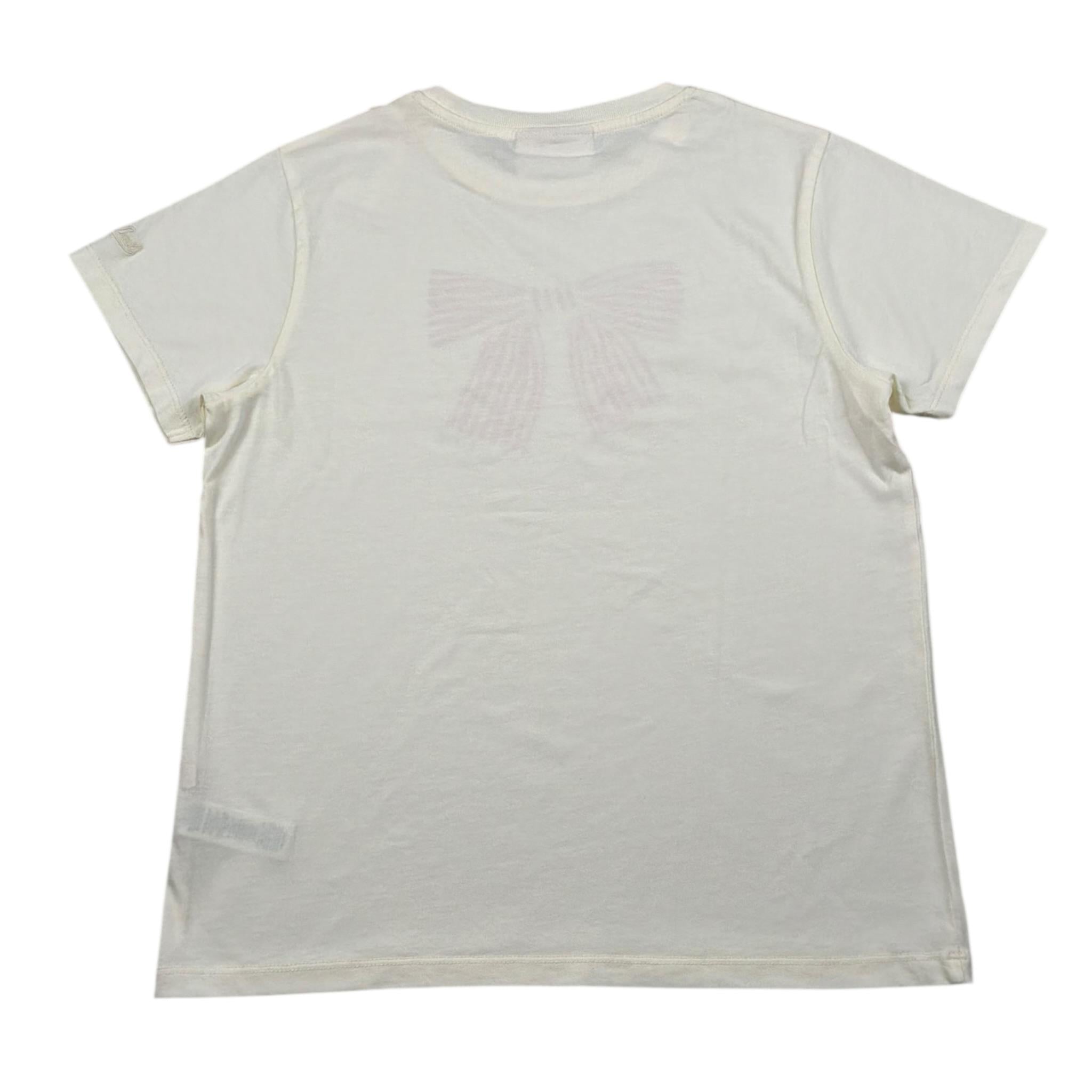 Saint Barth T-Shirt Girocollo Tinta Unita con Stampa per Bambina ELLY0001 PANNA SAINT BARTH 