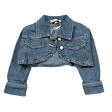 Please Giubbino In Denim Tinta Unita per Neonata JB29012G73 AZZURRO PLEASE 