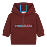 TIMBERLAND felpa chiusa con cappuccio tinta unita con logo Bordeaux per Bambino T60260 BORDEAUX TIMBERLAND 