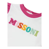 MISSONI t-shirt tinta unita con logo Bianco per Neonata MU8031 BIANCO MISSONI 