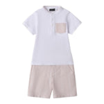 Sarabanda Completo 2 Pezzi T-Shirt-Bermuda per Bambino 0B160J BIANCO SARABANDA 