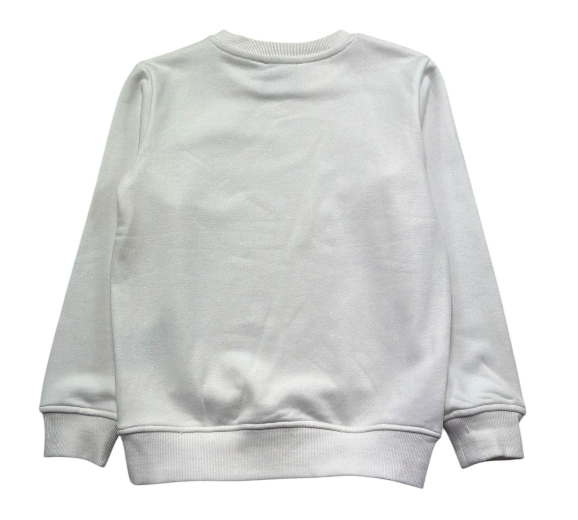 Trussardi Felpa Chiusa Girocollo Tinta Unita con Stampa per Bambino TBP26036FE PANNA TRUSSARDI 