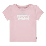 LEVI'S t-shirt tinta unita girocollo con logo Rosa per Bambina 3EK825 ROSA LEVI'S 