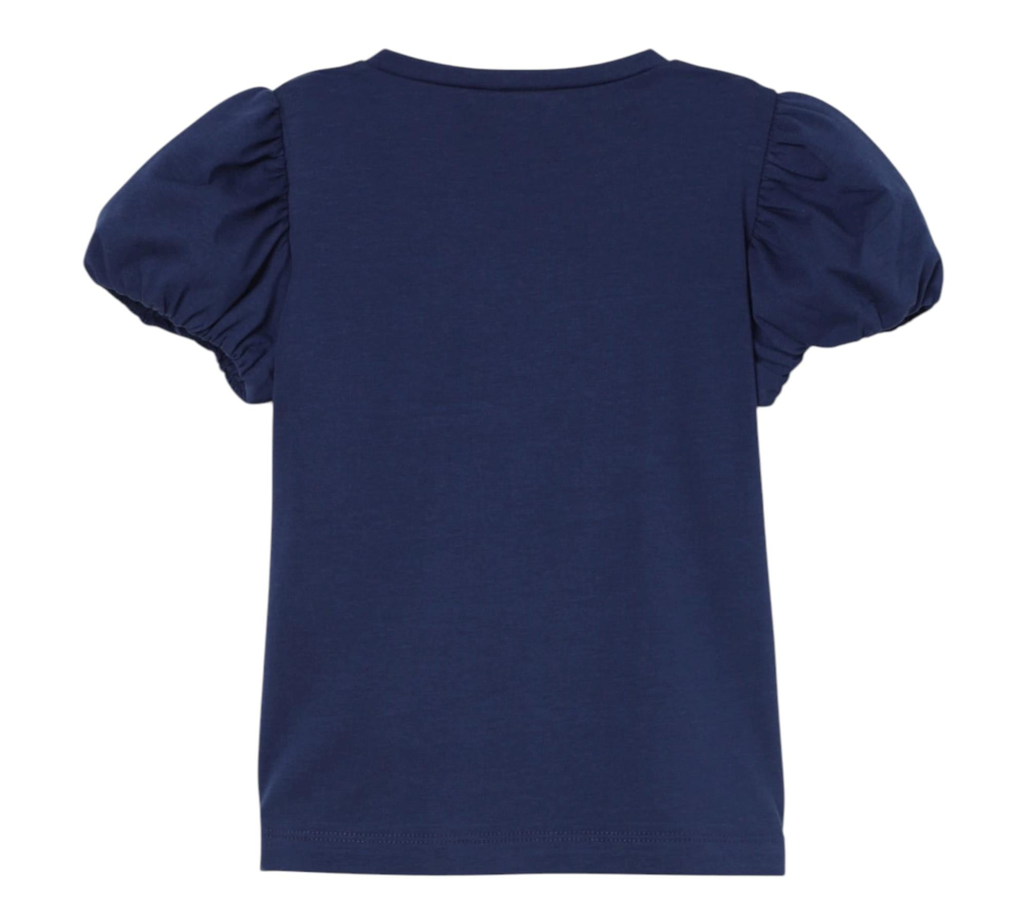 Liu Jo T-Shirt Girocollo Tinta Unita con Stampa per Bambina KA5041X BLU LIU JO 