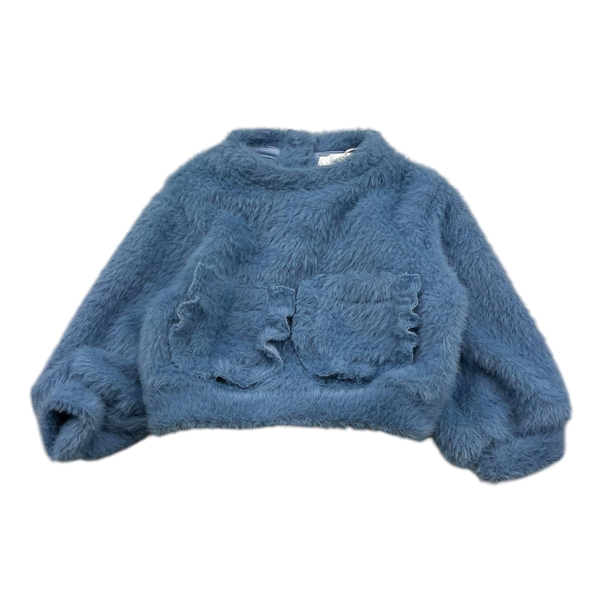 M+E' maglia tinta unita girocollo Azzurro per Neonata UE1134 AZZURRO M+E' 