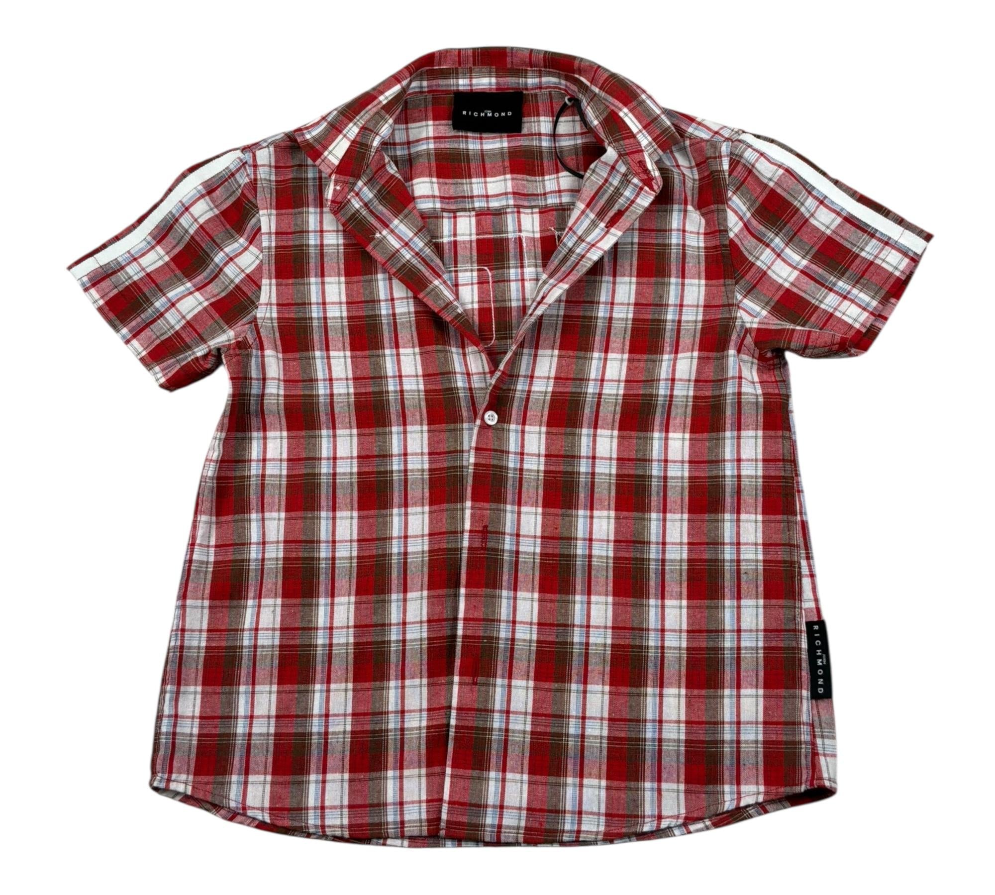 John Richmond Camicia Mezza Manica Fantasia  per Bambino RBP26194CA ROSSO JOHN RICHMOND 