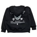 IO CHICO felpa chiusa con cappuccio tinta unita Nero per Bambino 9198 NERO IO CHICO 