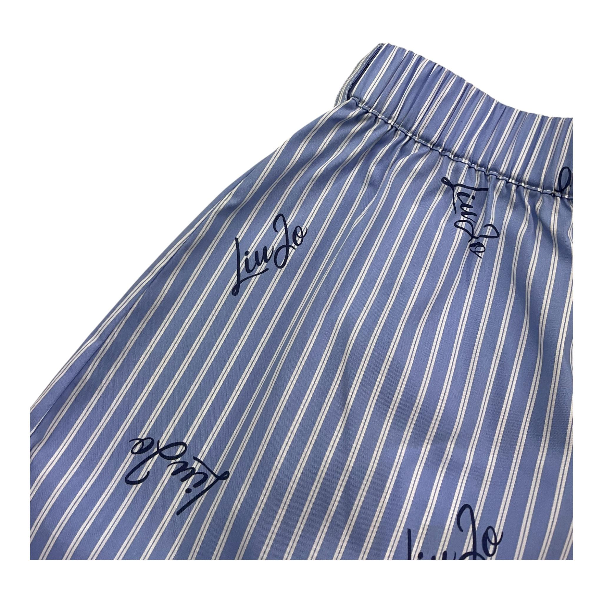 Liu Jo Short Tinta Unita con Fantasia A Righe per Bambina KA5051X AZZURRO LIU JO 