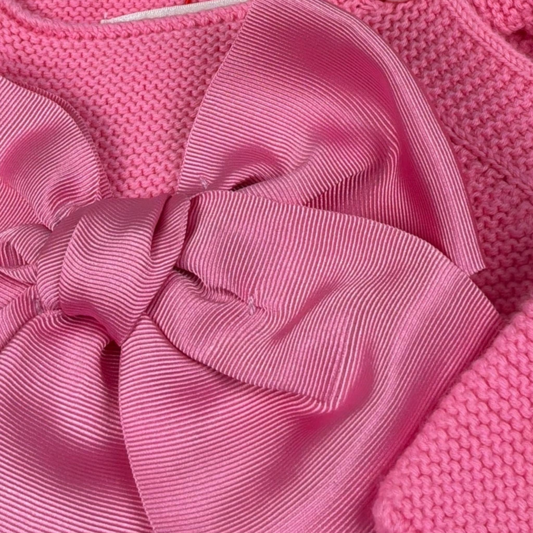 Cnd Tutina Tinta Unita con Fiocco per Neonata 55933010 FUXIA CND 