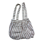 Manuel & Frank Salopette Bicolore con Fantasia A Righe per Neonato MF2409I BIANCO/BEIGE MANUEL & FRANK 