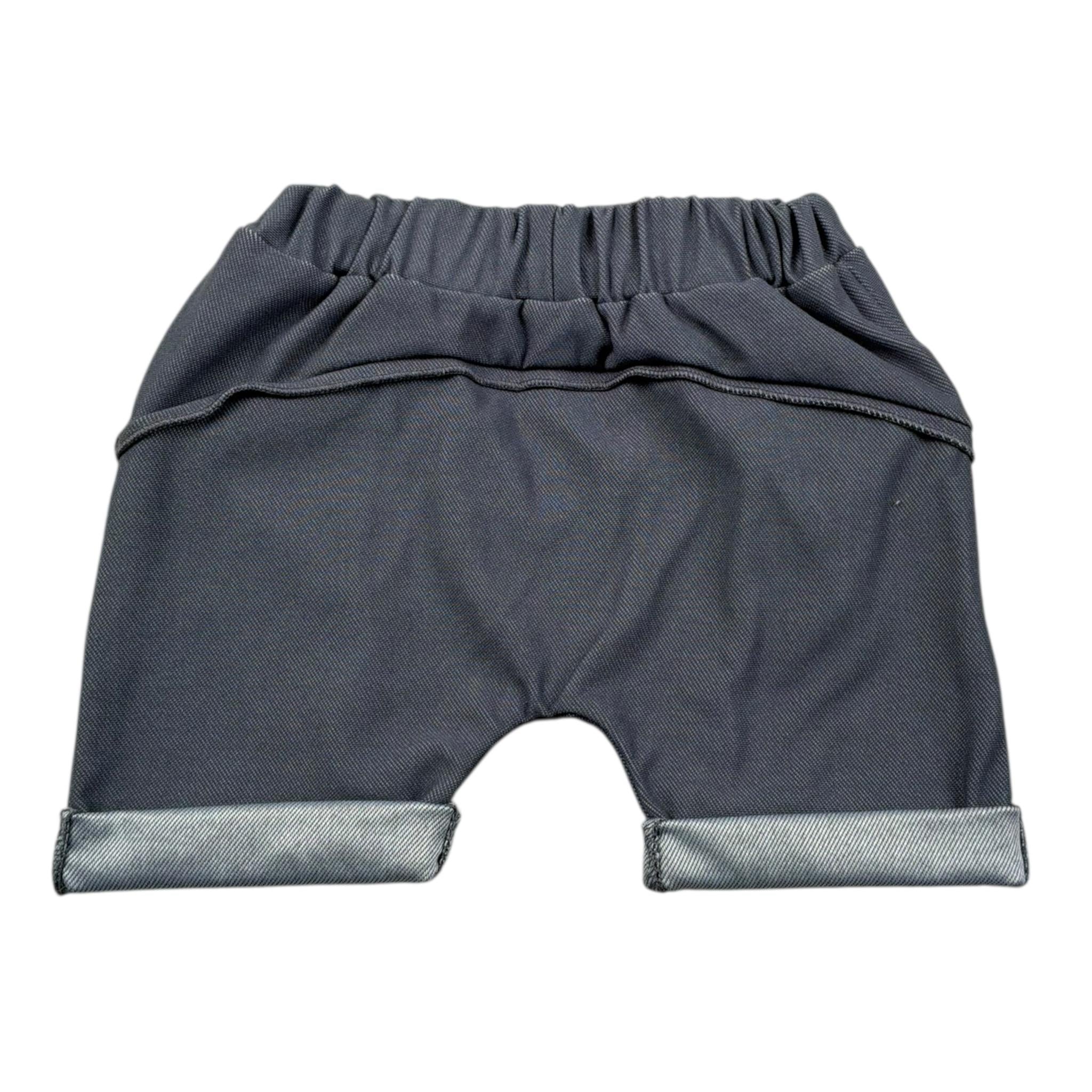 Bamboom+Babies Bermuda Tinta Unita con Elastico In Vita per Neonato 851 BLU BAMBOOM+BABIES 