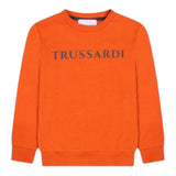TRUSSARDI felpa girocollo tinta unita con stampa Arancione per Bambino TBA24054FE ARANCIONE TRUSSARDI 