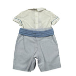 Baby A. Pagliaccetto Mezza Manica Bicolore per Neonato A2110 BIANCO/AZZURRO BABY A. 