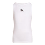 Calvin Klein Canotta Tinta Unita con Logo per Bambina IG0IG02435X BIANCO CALVIN KLEIN 