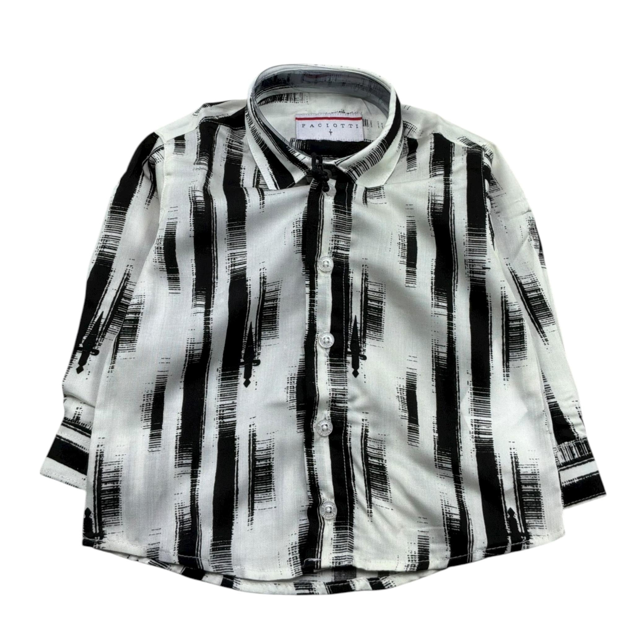 Cesare Paciotti Camicia Manica Lunga Bicolore per Neonato CMP5163BX PANNA CESARE PACIOTTI 