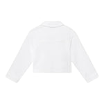 Calvin Klein Giubbino In Denim Tinta Unita con Bottoni per Bambina IG0IG02844 BIANCO CALVIN KLEIN 