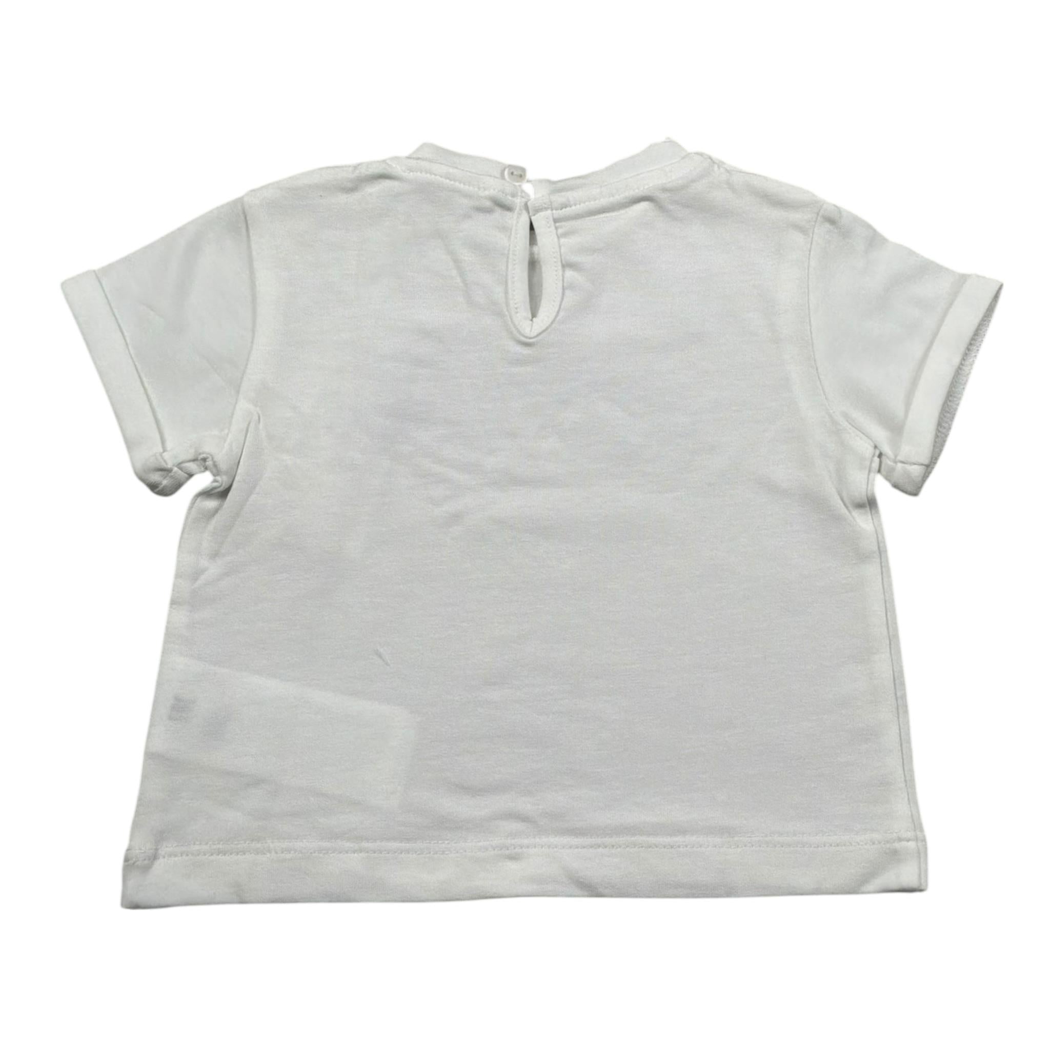 M+E' T-Shirt Girocollo tinta unita con Brillantini Panna per Bambina UE1817 PANNA M+E' 
