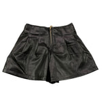 FUN & FUN short in ecopelle tinta unita Nero per Bambina FNBSO15539 NERO FUN & FUN 