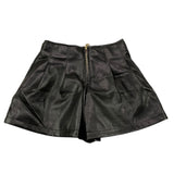 FUN & FUN short in ecopelle tinta unita Nero per Bambina FNBSO15539 NERO FUN & FUN 