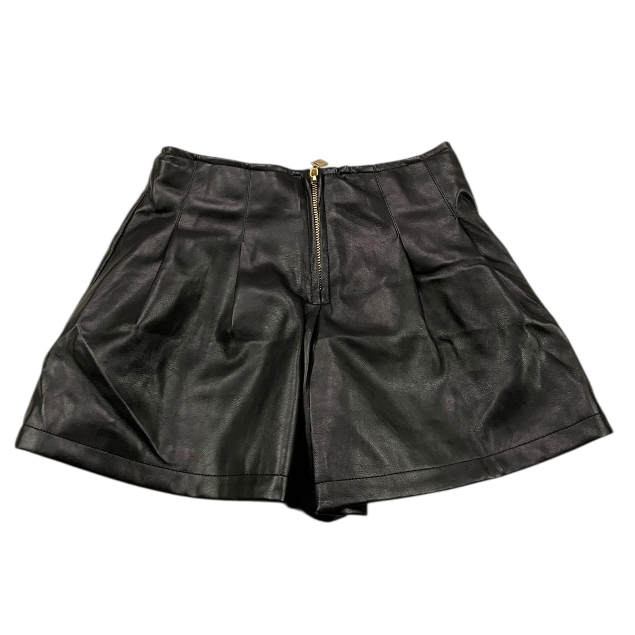 FUN & FUN short in ecopelle tinta unita Nero per Bambina FNBSO15539 NERO FUN & FUN 
