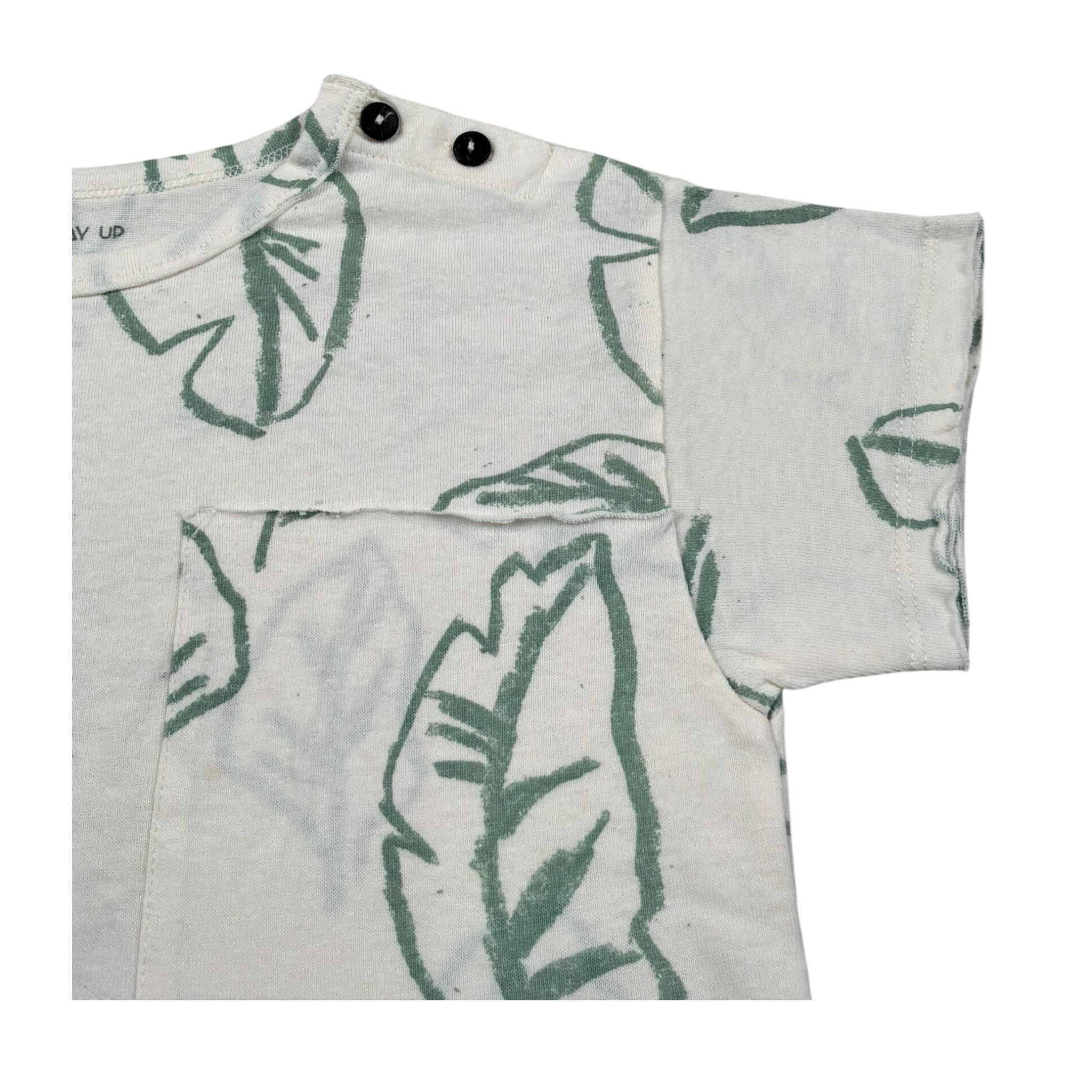 Play Up T-Shirt Girocollo Tinta Unita con Stampe per Bambino PA011AQ11055 PANNA PLAY UP 