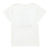 Monnalisa T-Shirt Girocollo Tinta Unita con Orsi per Bambina 119615 BIANCO MONNALISA 