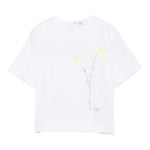 Il Gufo T-Shirt Girocollo Tinta Unita con Ricami per Bambina P25TS482MF032 BIANCO IL GUFO 