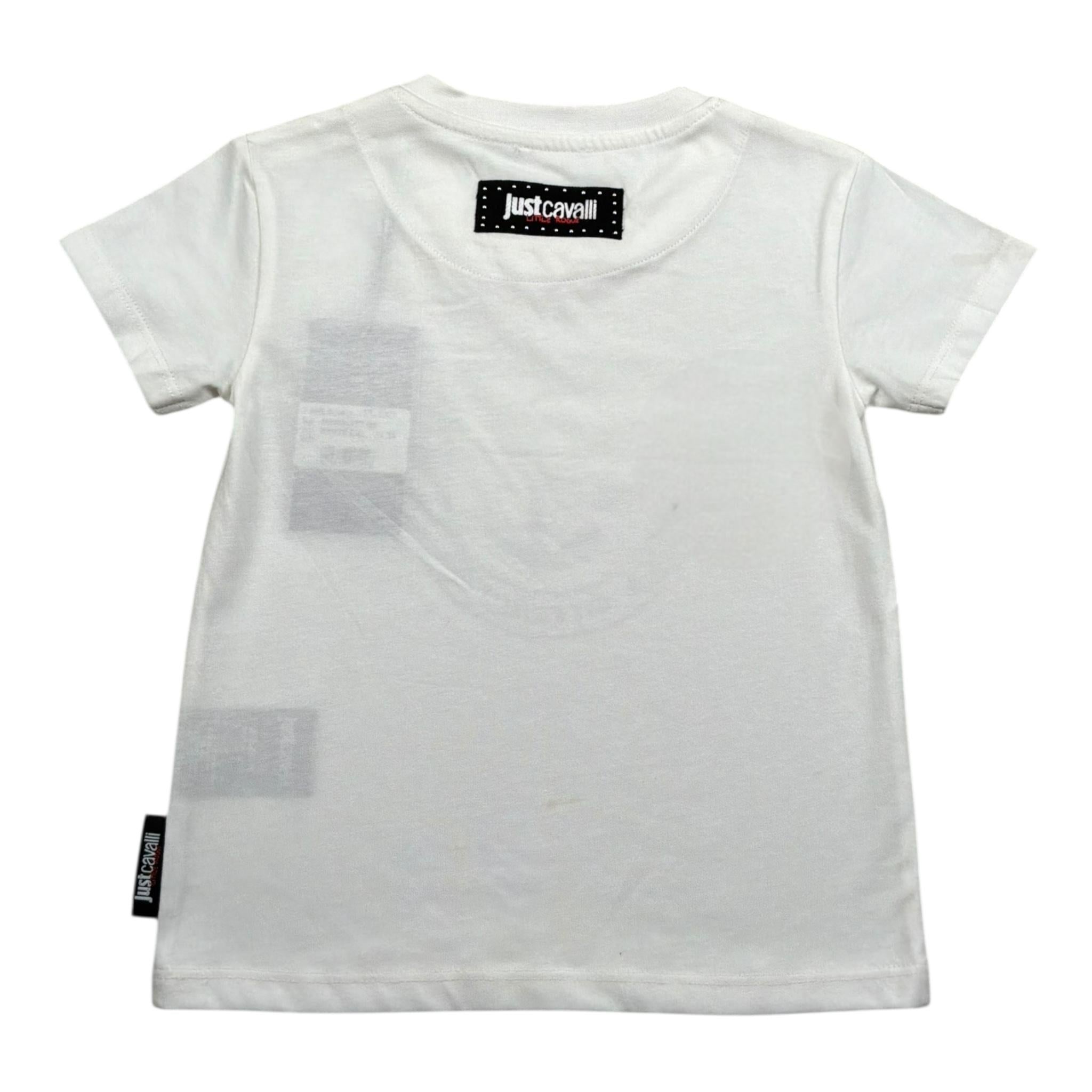 Just Cavalli T-Shirt Girocollo Tinta Unita con Stampa per Neonato JIP26065TS BIANCO JUST CAVALLI 