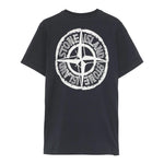 Stone Island T-Shirt Girocollo Tinta Unita con Logo per Bambino K1S162100010 BLU STONE ISLAND 
