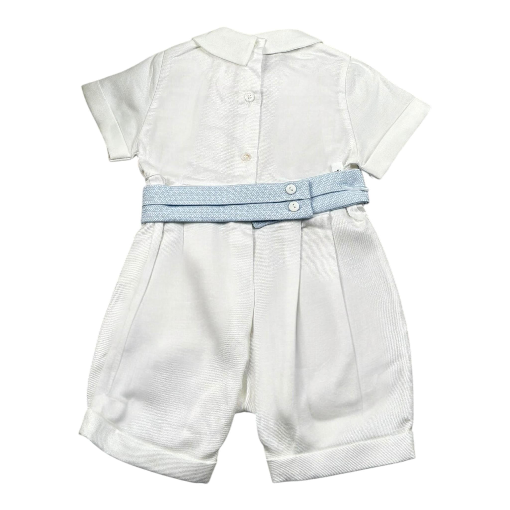 Marlu' Set Pagliaccetto-Papillion Bicolore per Neonato ER40221 BIANCO/AZZURRO MARLU' 