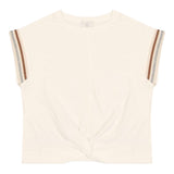 Eleventy T-Shirt Tinta Unita Girocollo per Bambina EU8A22 BIANCO ELEVENTY 