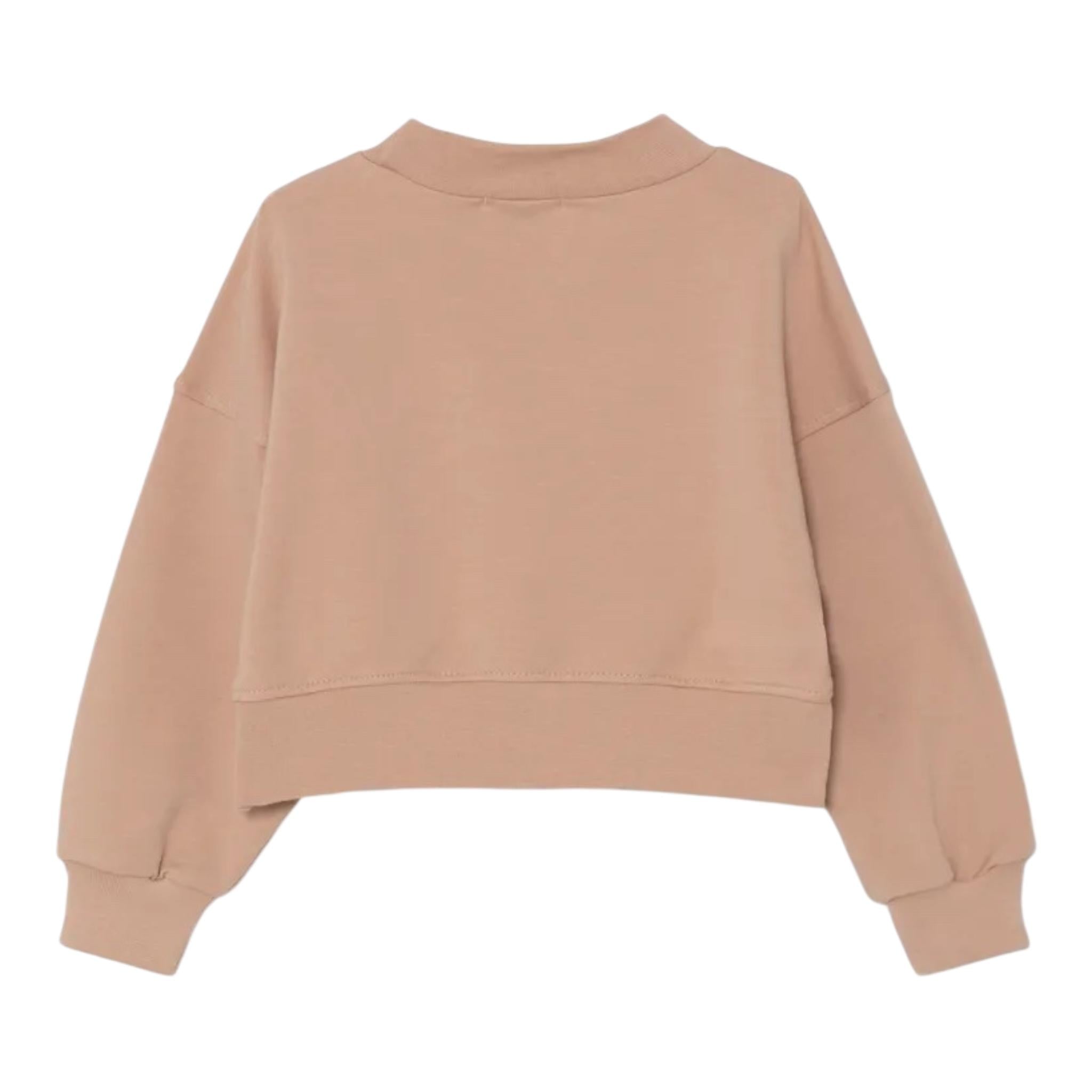 PINKO felpa girocollo tinta unita con stampa Rosa per Bambina F4PIBGSW170 ROSA PINKO 