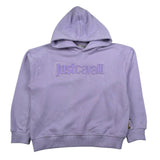Just Cavalli Felpa Chiusa Girocollo Tinta Unita con Logo per Bambina JGP26013FEA LILLA JUST CAVALLI 