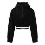 PINKO felpa in velluto tinta unita con zip e cappuccio Nero per Bambina F4PIJGHS055 NER PINKO 