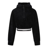 PINKO felpa in velluto tinta unita con zip e cappuccio Nero per Bambina F4PIJGHS055 NER PINKO 